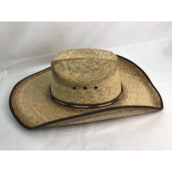 RESISTOL Boys Jason Aldean Amarillo Sky Straw Cowboy Hat Natural One Size - Picture 4 of 6